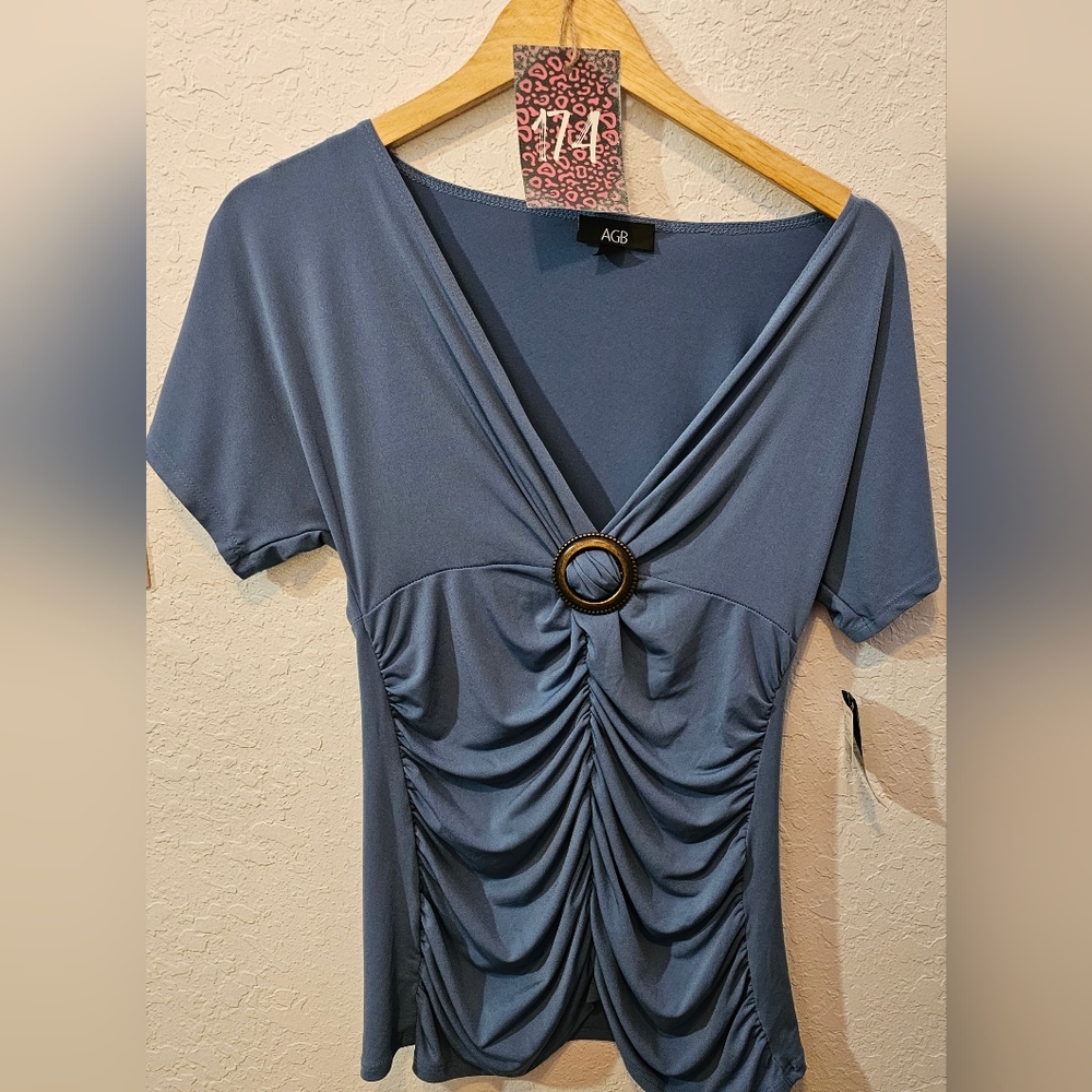 # 174 womens new with tags agb blouse roussed blouse size medium final sale